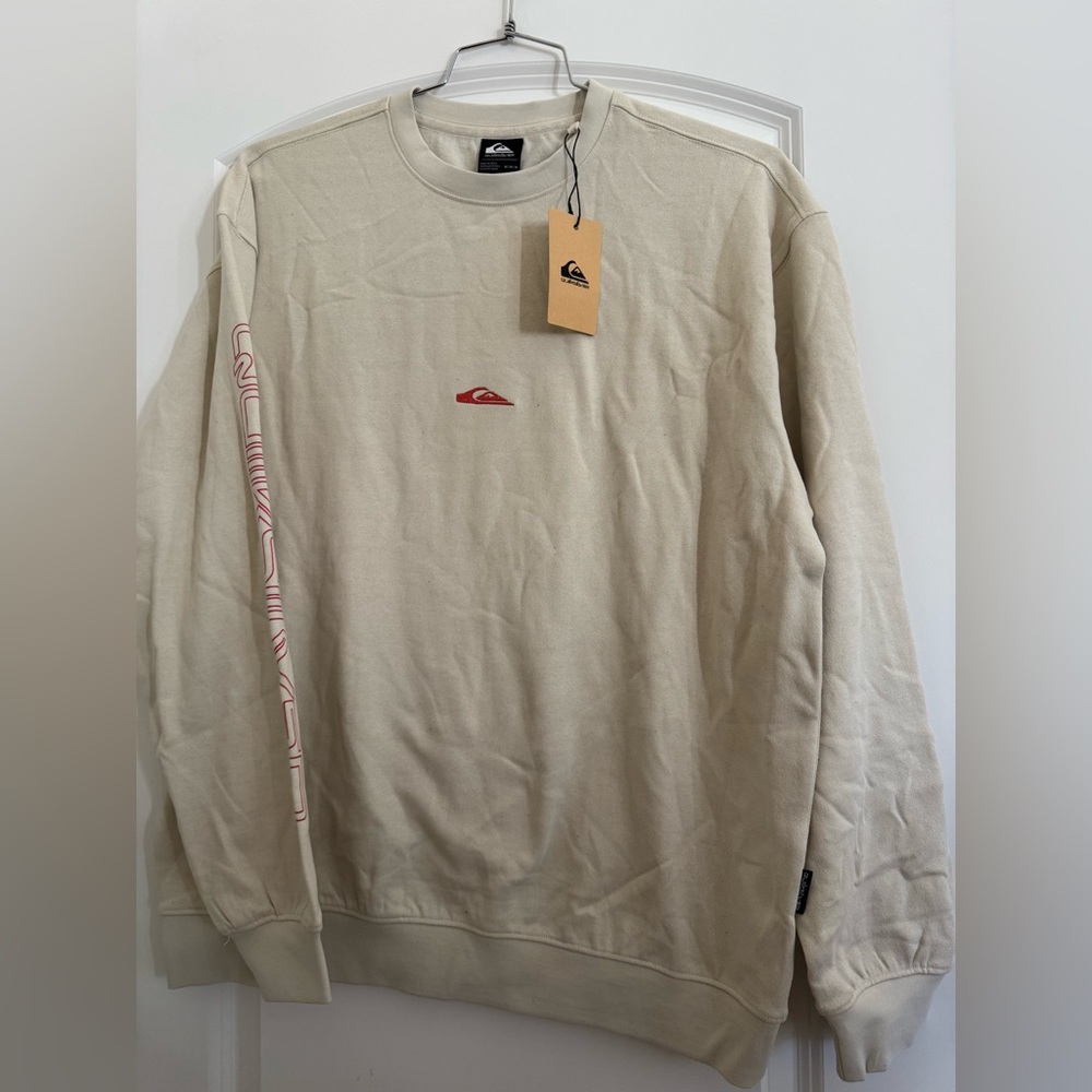 Quiksilver Men's Beige Crewneck Sweater